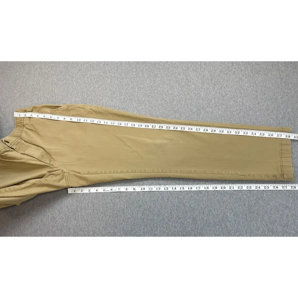 LL Bean Pants Mens‎ 30 Beige Cotton Blend Stretch Chino Flat Front Straight Fit